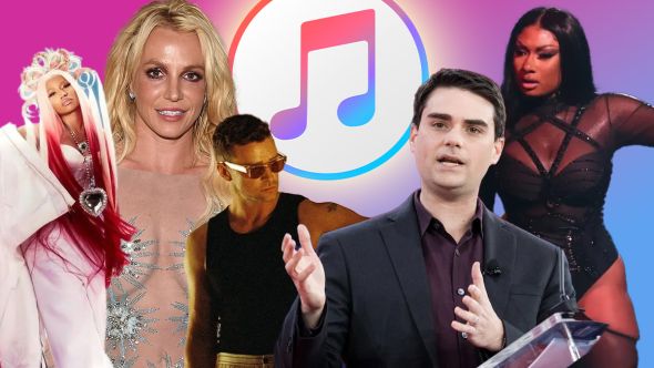 iTunes chart manipulation top singles Nicki minaj Megan thee stallion Ben Shapiro Britney Spears Justin Timberlake